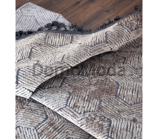 Синтетический ковер RETRO 30243 BROWN-BLACK Купить в интернет магазине ДомоМода фото 2 Синтетический ковер RETRO 30243 BROWN-BLACK - высокое качество по лучшей цене в Украине изображение 2.